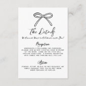 Carte D'accompagnement Détails du Mariage Whimsical Dessin À La Main (Devant)