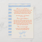 Carte D'accompagnement Détails du Mariage Whimsical Peint à la main (Devant / Derrière)