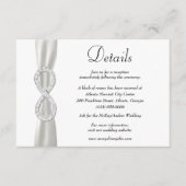 Carte D'accompagnement Détails du Mariage White Ribbon Diamond Infinity (Devant)