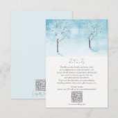 Carte D'accompagnement Détails du Mariage Winter Fresness (Devant / Derrière)