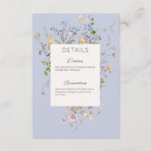 Carte D'accompagnement Détails du périphérique Boho Fleurs sauvages (Devant)