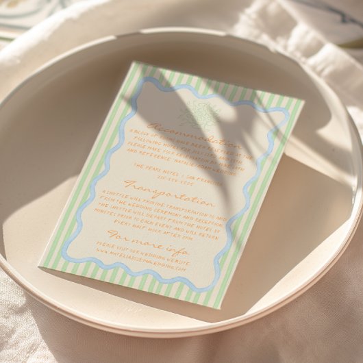 Carte D'accompagnement Détails du plaisir du Mariage Whimsical Peint à la