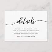 Carte D'accompagnement Détails du script Relax Noir et Blanc (Devant)