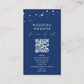 Carte D'accompagnement Détails du site Web de code QR de mariage élégant  (Devant)