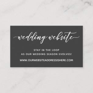 Carte D'accompagnement Détails du site Web de mariage en écriture manuscr