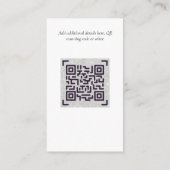 Carte D'accompagnement Détails du site Web du Mariage de verdure QRCode R (Dos)