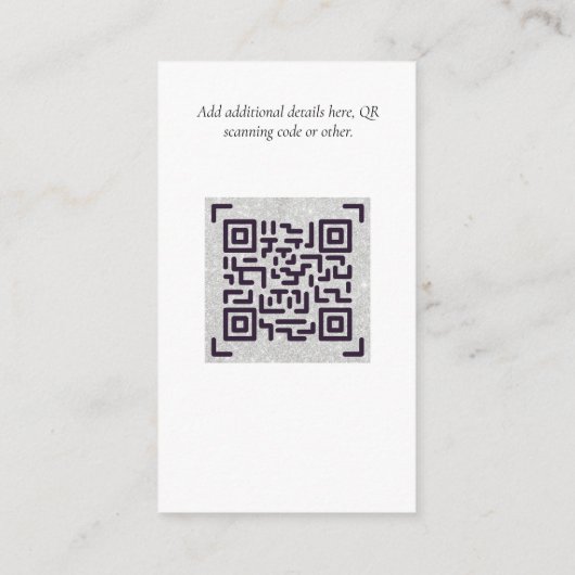Carte D'accompagnement Détails du site Web du Mariage de verdure QRCode R (Dos)