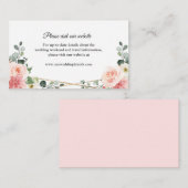 Carte D'accompagnement Détails du site Web du Mariage géométrique Blush P (Devant / Derrière)