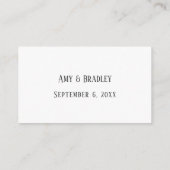 Carte D'accompagnement Détails du site Web mariage en Script détaillé, bl (Dos)