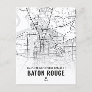 Carte D'accompagnement Détails du week-end de mariage à Baton Rouge
