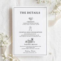 Détails du week-end de mariage élégant Calendrier