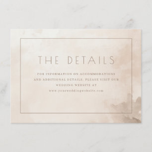 Carte D'accompagnement Détails élégants à l'aquarelle beige