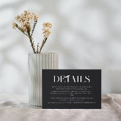 Carte D'accompagnement Détails élégants de la typographie moderne