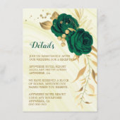 Carte D'accompagnement détails en marbre vert émeraude (Devant)