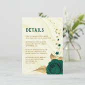 Carte D'accompagnement détails en marbre vert émeraude (Debout devant)