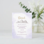 Carte D'accompagnement Détails et informations sur le mariage à la lavand (Debout devant)