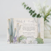 Carte D'accompagnement Détails Événements Directions Cactus du désert Suc (Debout devant)