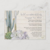 Carte D'accompagnement Détails Événements Directions Cactus du désert Suc (Dos)