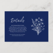 Carte D'accompagnement Détails fleur sauvage Elegance-Mariage (Dos)