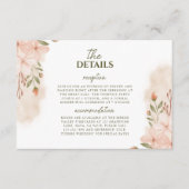 Carte D'accompagnement Détails Fleur sauvage simple et élégant (Devant)