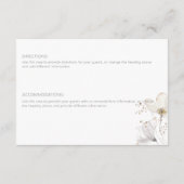 Carte D'accompagnement Détails floral blanc et blanc moderne (Dos)