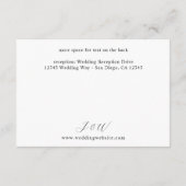 Carte D'accompagnement Détails Floral bleu et blanc Dusty (Dos)