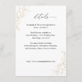 Carte D'accompagnement Détails floraux linés d'or (Devant)