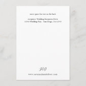 Carte D'accompagnement Détails floraux linés d'or (Dos)