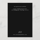 Carte D'accompagnement Détails floraux linés or - Noir (Dos)