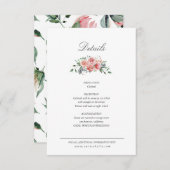 Carte d'accompagnement détails floraux Midnight bl (Devant / Derrière)