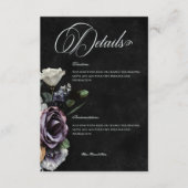 Carte D'accompagnement Détails floraux sombres gothiques mystérieux et fe (Devant)