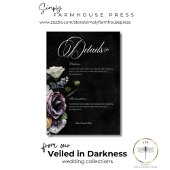 Carte D'accompagnement Détails floraux sombres gothiques mystérieux et fe