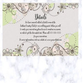 Carte D'accompagnement Détails floraux Whimsy modifiable du Mariage
