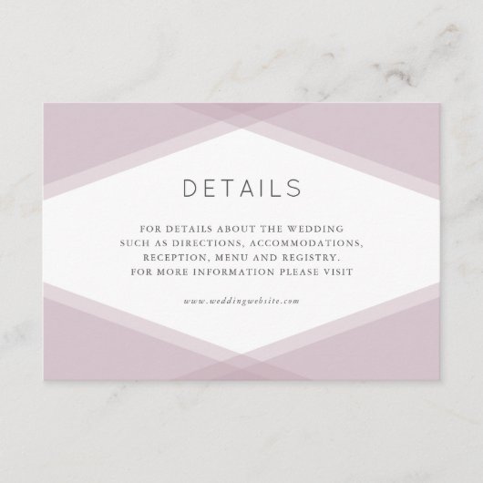 Carte D'accompagnement Détails géométriques Mauve-Layers foncé violet (Devant)