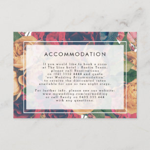 Carte D'accompagnement Détails INFO Boho Floral Mariage moderne