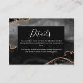 Carte D'accompagnement Détails mariage Classic Formal Black Agate (Devant)