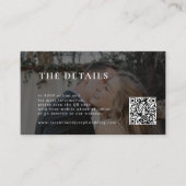 Carte D'accompagnement Détails mariage moderne QR code photo (Devant)
