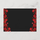Carte D'accompagnement Détails Mariage Red Roses (Dos)