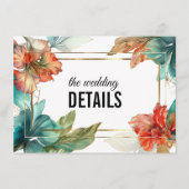 Carte D'accompagnement DÉTAILS mariages Hibiscus Serenade Paradise (Devant)