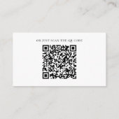 Carte D'accompagnement Détails mariages simples en noir et blanc + Code Q (Dos)