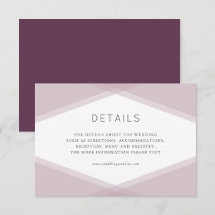 Carte D'accompagnement Détails mauves géométriques superposés violet fonc