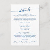 Carte D'accompagnement Détails minima moderne du Mariage Informations sur (Devant)