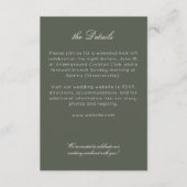 Carte D'accompagnement Détails minimalistes de Mariage moderne (Devant)