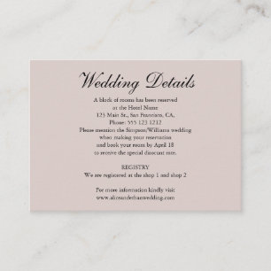 Carte D'accompagnement Détails minimalistes du Mariage avec Champagne pho