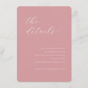 Carte D'accompagnement Détails minimalistes élégants rose
