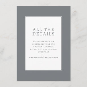 Carte D'accompagnement Détails minimalistes gris élégant