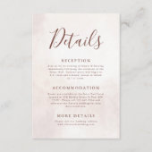 Carte D'accompagnement Détails minimalistes modernes de mariage élégant (Devant)