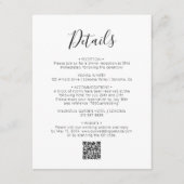 Carte D'accompagnement Détails minimaux du Mariage de script moderne (Devant)