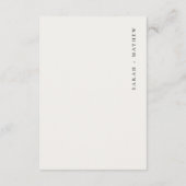 Carte D'accompagnement Détails minimaux du Mariage de typographie noir et (Dos)