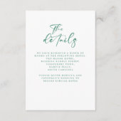 Carte D'accompagnement Détails minimaux du Mariage d'eucalyptus (Devant)